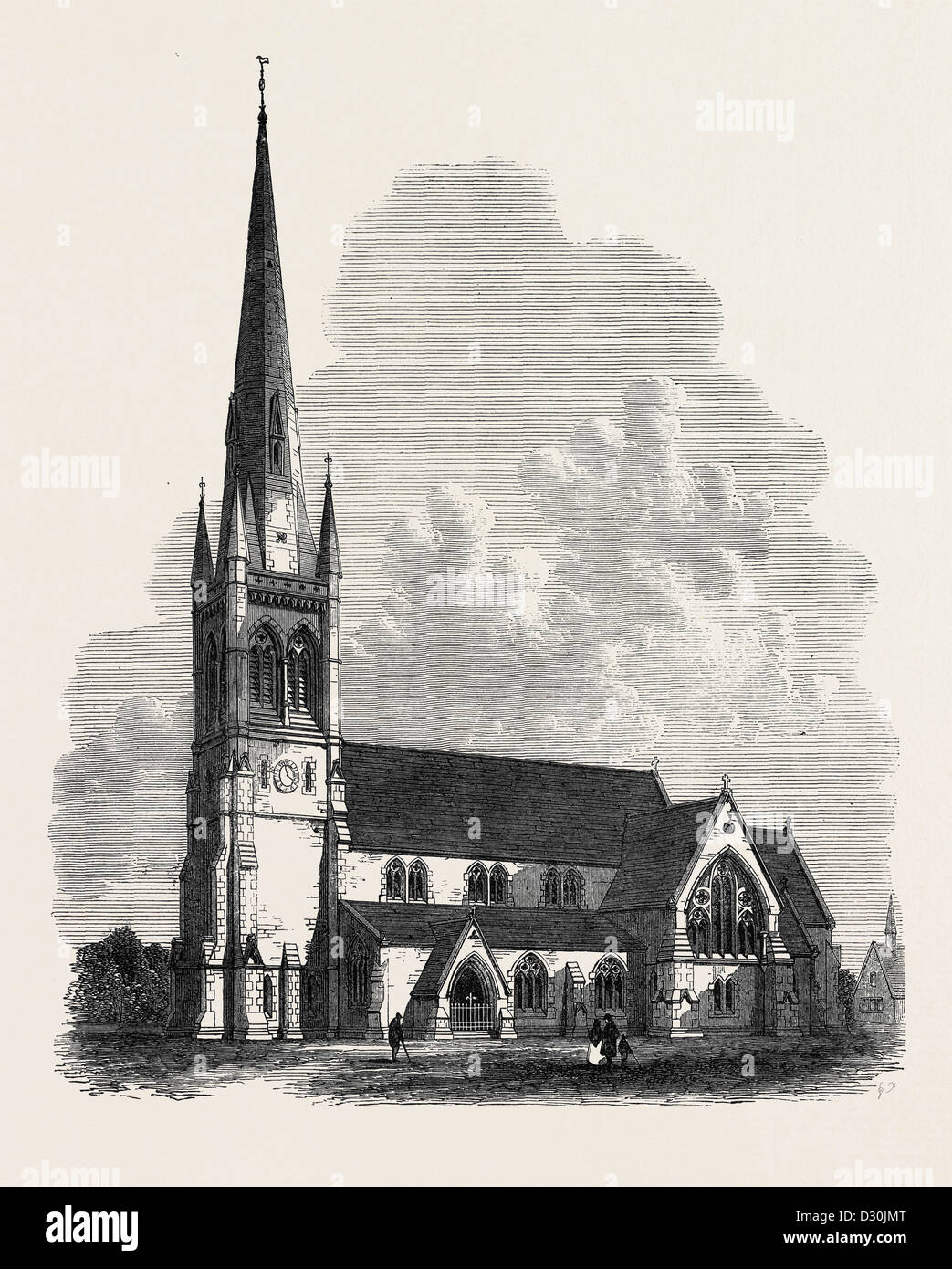 ALL SAINT'S CHURCH SHEFFIELD 1869 Stock Photo - Alamy