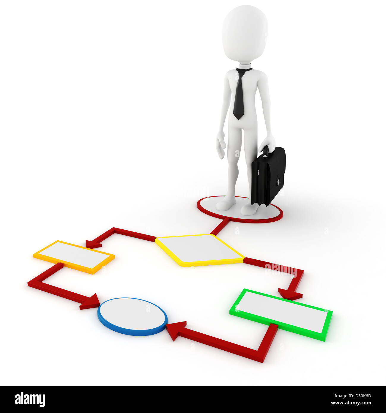 3d man business concept Stock Photo - Alamy