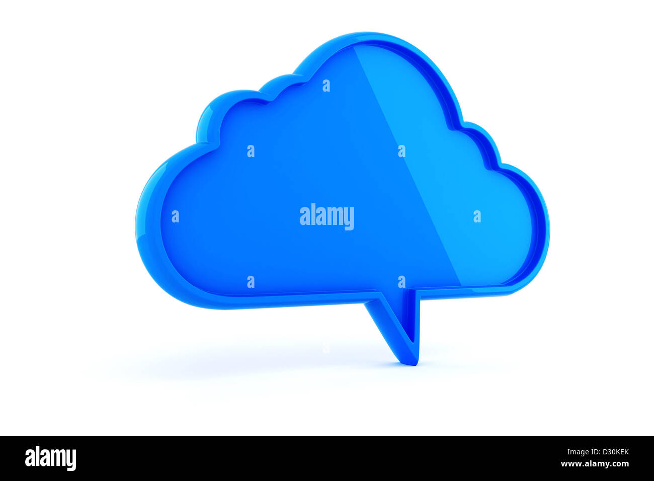 3d cloud bubble talk on white background Stock Photo - Alamy