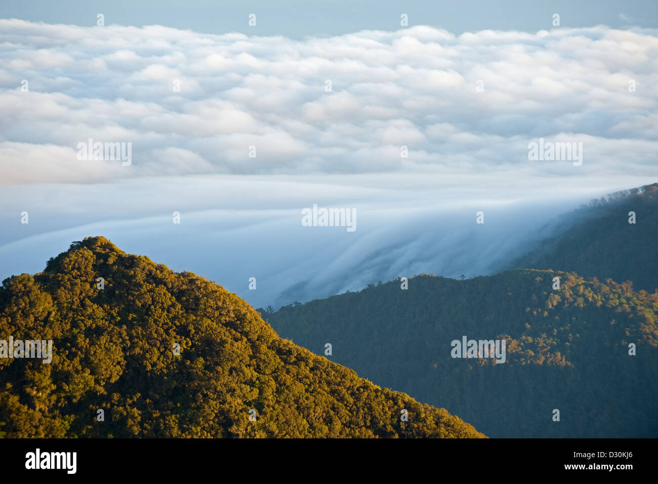 view from the summit of Volcan Baru, panama Stock Photo