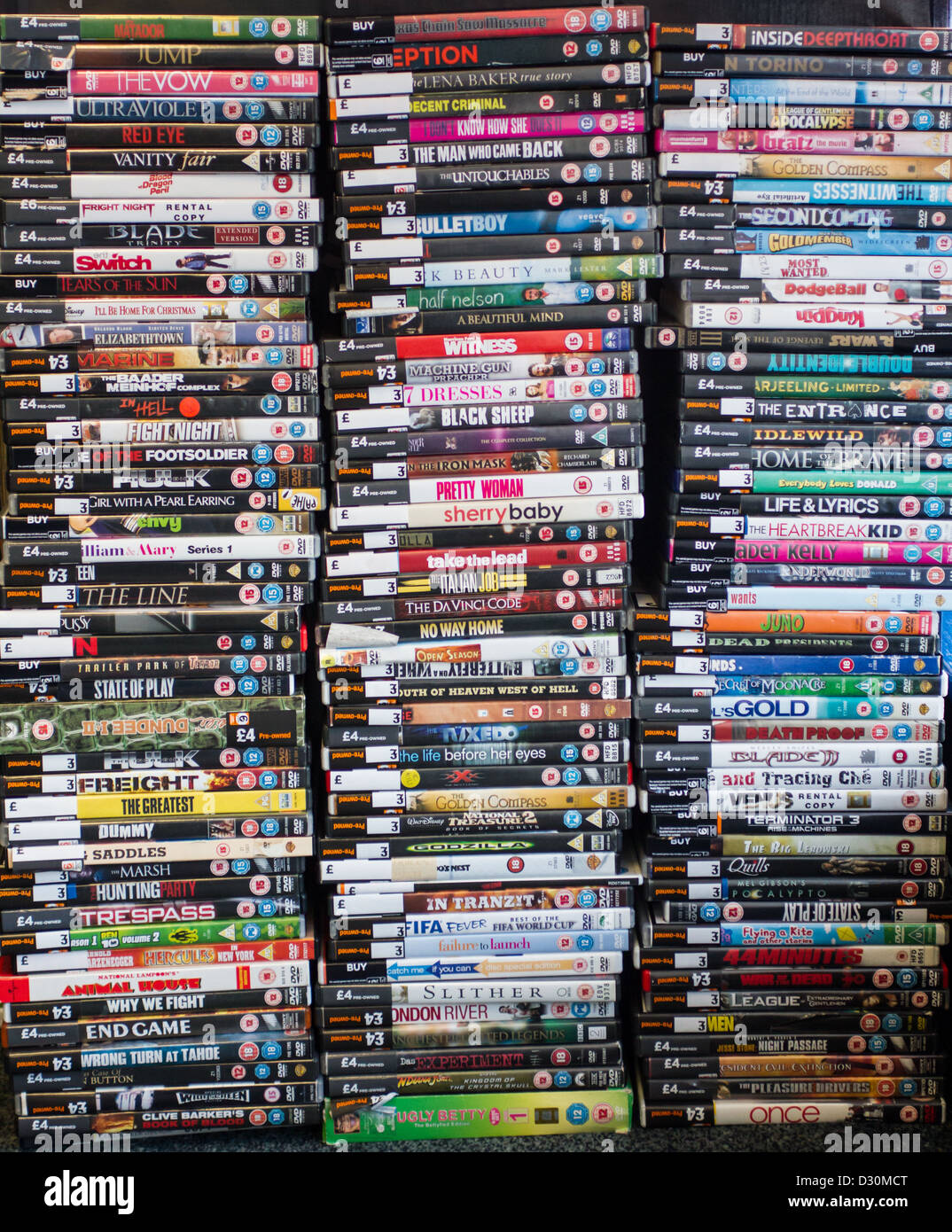 Dvd pile hi-res stock photography and images - Alamy