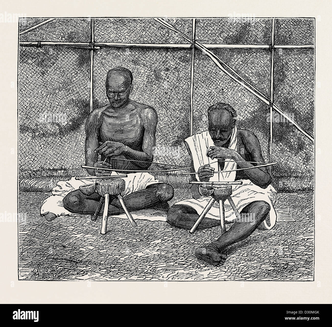 THE CEYLON PEARL FISHERY, DRILLING HOLES IN THE PEARLS Stock Photo Alamy