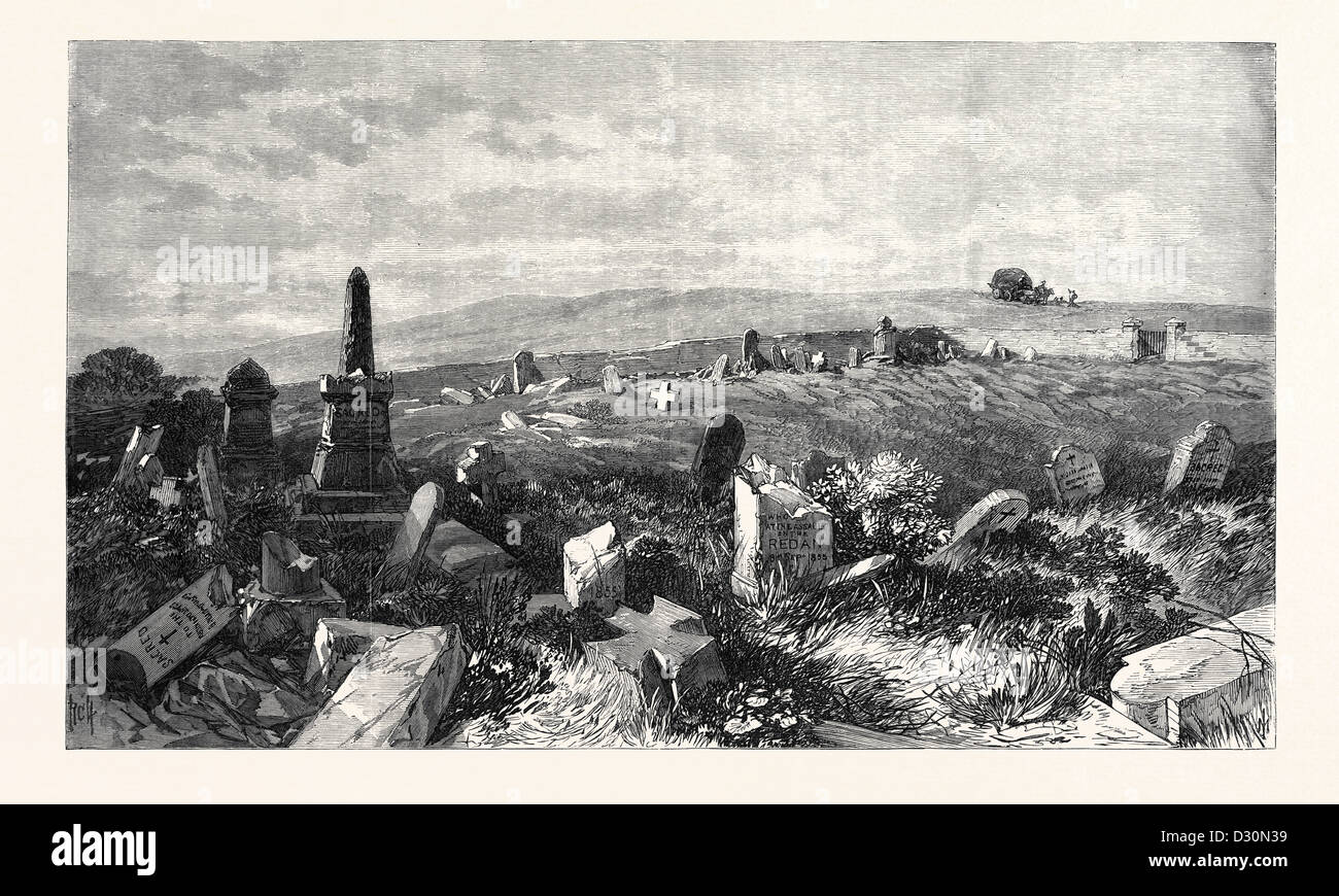 THE CRIMEA REVISITED: GRAVES OF BRITISH SOLDIERS 1869 Stock Photo