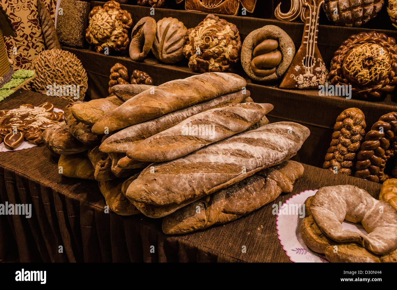 Mock up of bread at Russian stand at 'Green Week' in Berlin, Germany Stock Photo