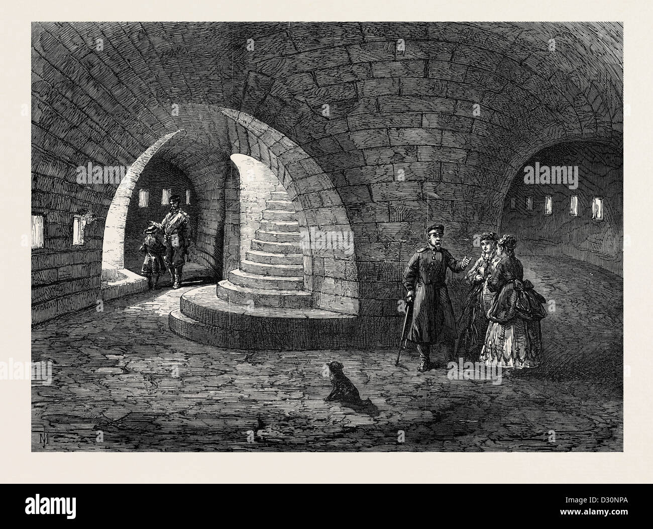 THE CRIMEA REVISITED: INTERIOR OF THE ROUND TOWER OF THE MALAKOFF 1869 Stock Photo