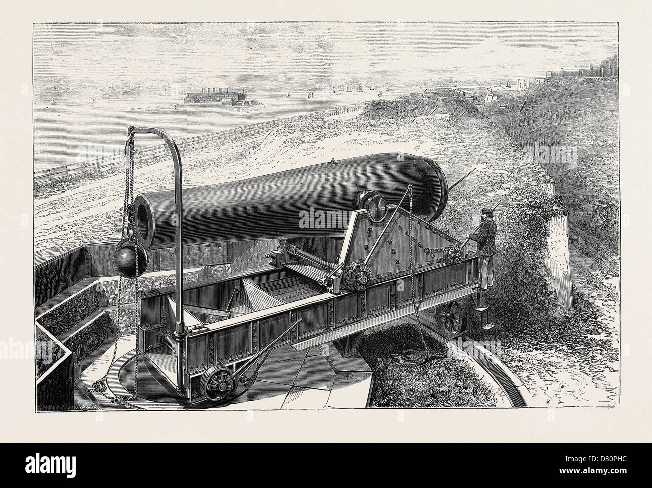 AMERICAN ARTILLERY THE NEW 20 INCH RODMAN GUN ON FORT HAMILTON, NEW