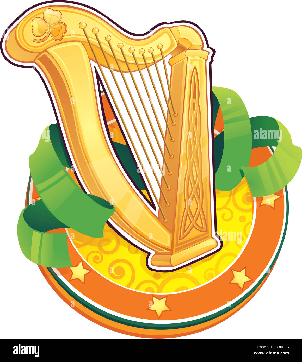 The Irish Harp Stock Photo