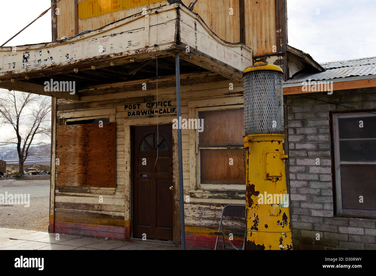 The old Post Office in the Ghost Town of Darwin, located between Death