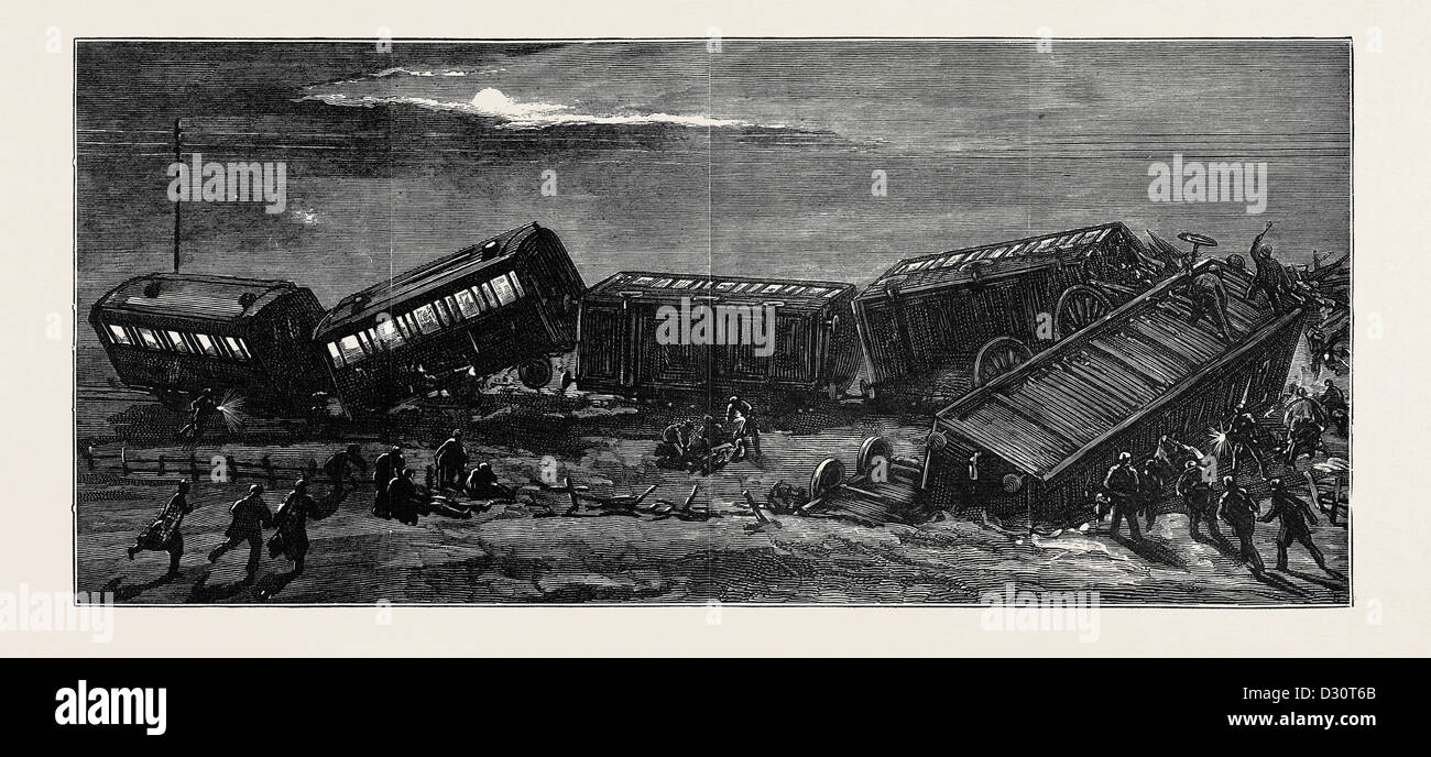 RAILWAY ACCIDENT NEAR WINCANTON: THE SCENE HALF-AN-HOUR AFTERWARDS Stock Photo