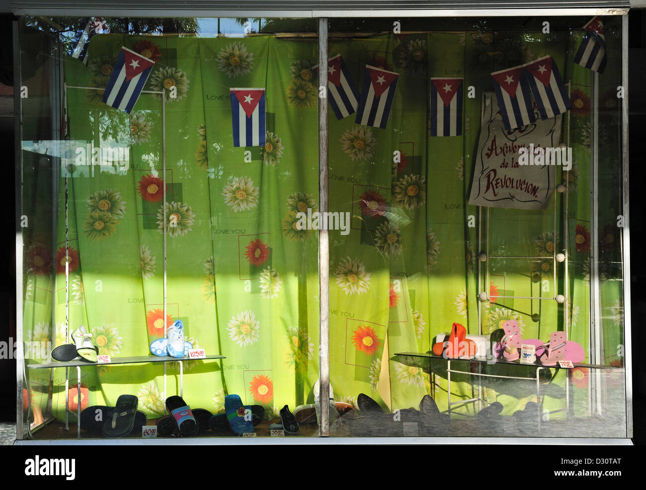 Shop window, Sancti Spritus, Cuba Stock Photo