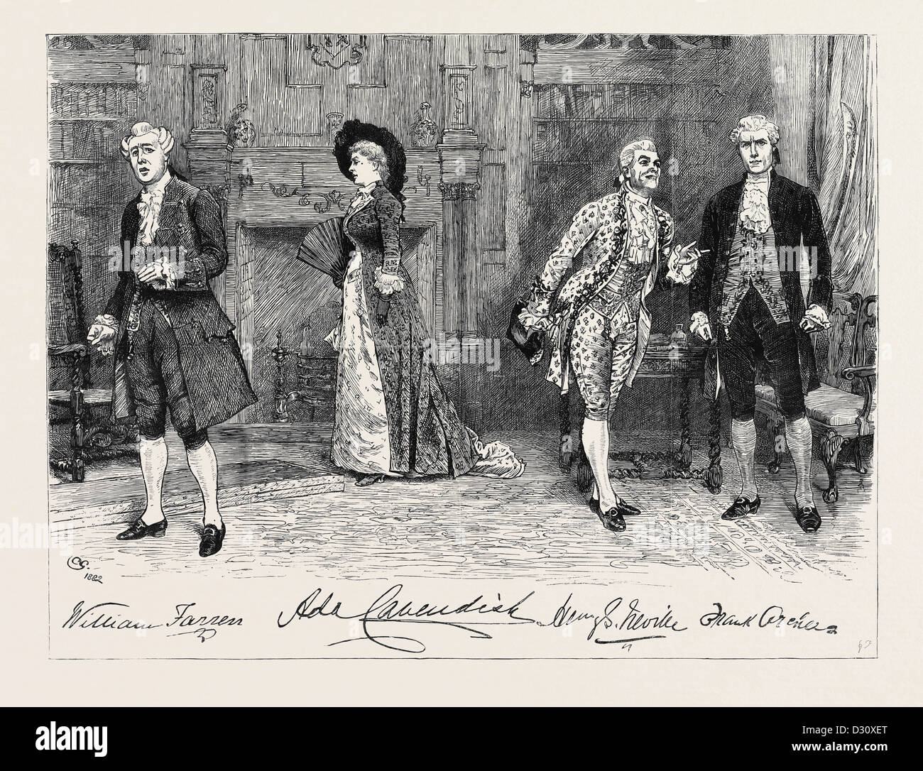 THE "SCHOOL FOR SCANDAL" AT THE VAUDEVILLE THEATRE THE SCREEN SCENE