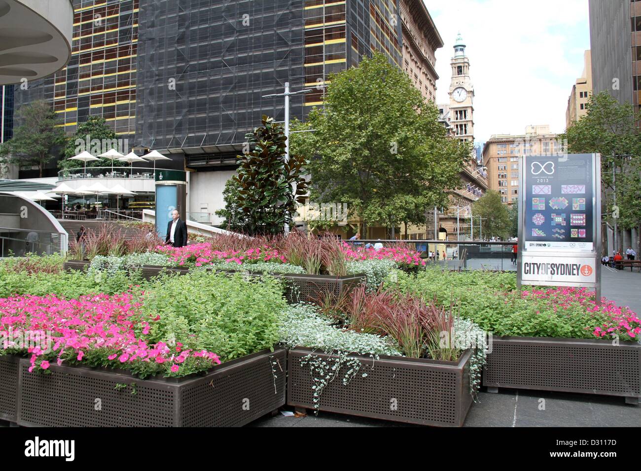 City of Sydney council decorates Sydney with floral displays promoting the 2013 Mardi Gras