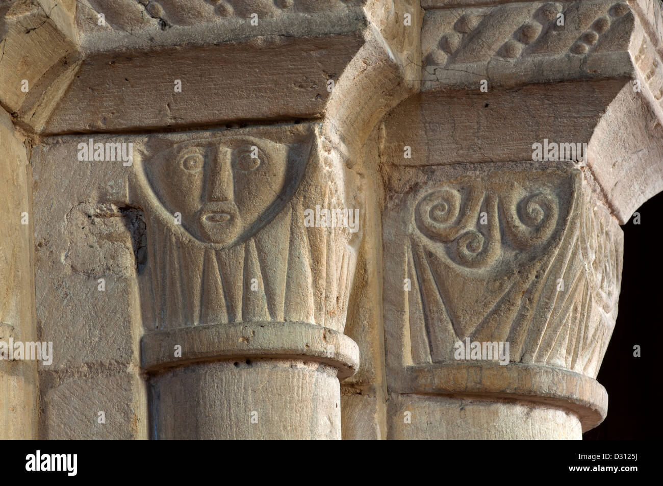 Carvings in St. John the Baptist Church, Beckford, Worcestershire, England, UK Stock Photo