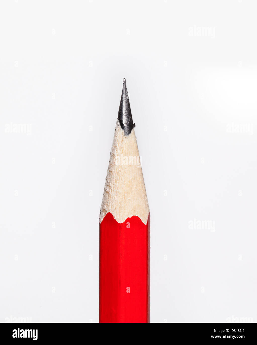 Macro Pencil Point isolated on white Stock Photo