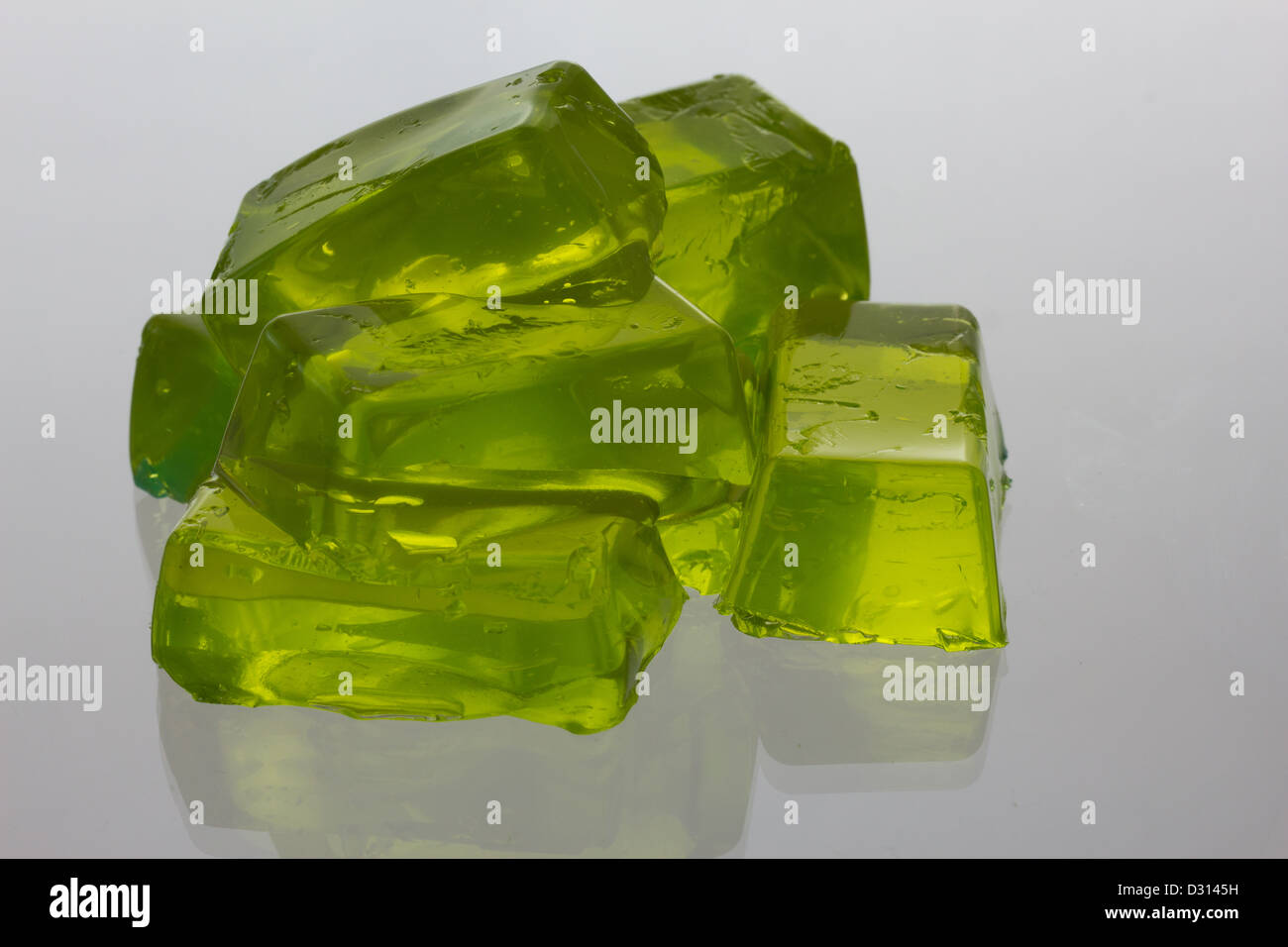 Green jelly blobs Stock Photo Alamy