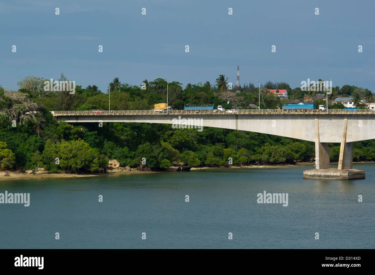 Bridge over Kilifi creek, Kilifi, Kenya Stock Photo