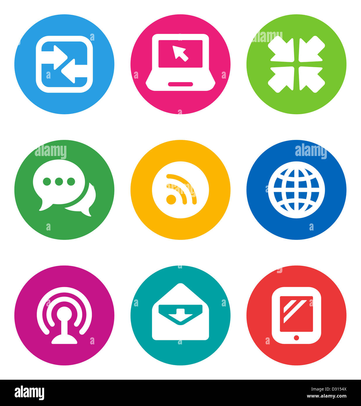 Global communication symbols chat hi-res stock photography and images ...