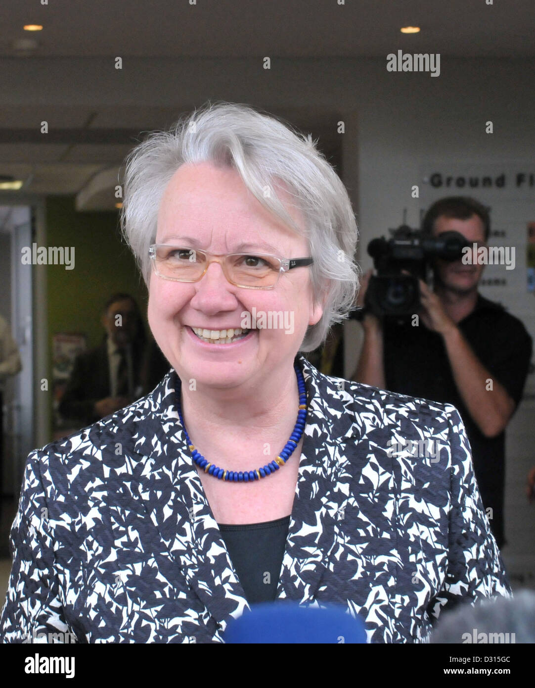 German Minister Of Education, Annette Schavan, Addresses The Media