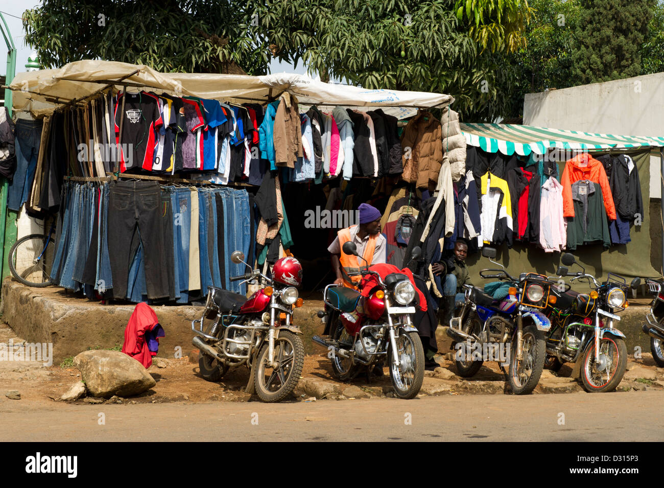 Clothes store, municiple market, Kisumu, Kenya Stock Photo Alamy