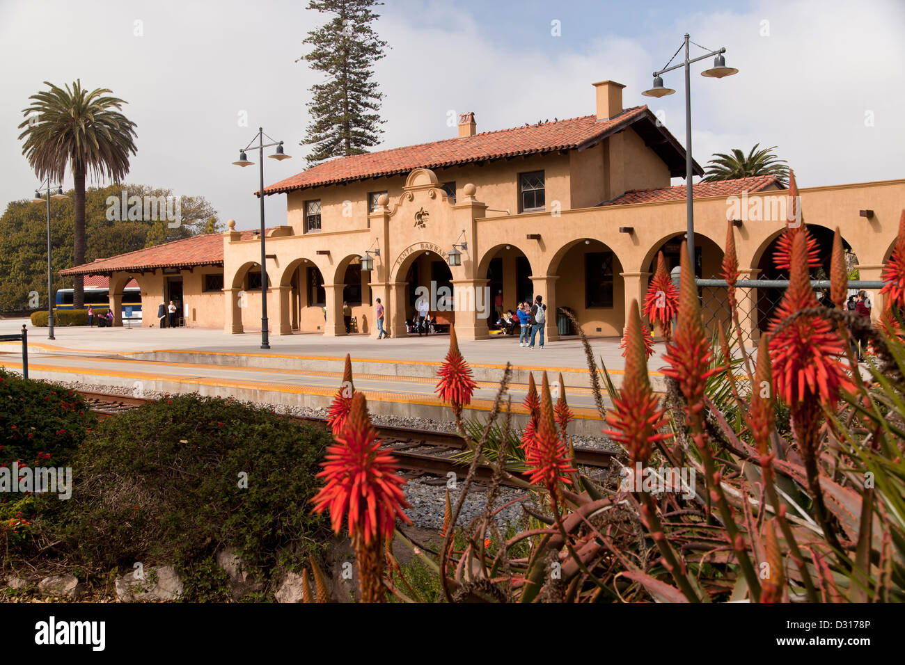 Train Station Santa Barbara, California, United States of America, USA Stock Photo