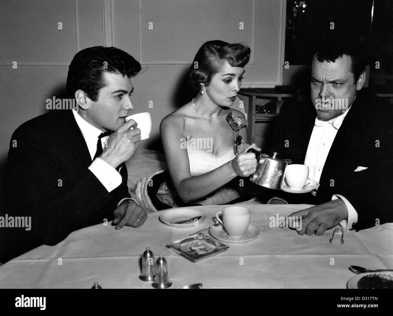 Tony Curtis, Janet Leigh, Orson Welles Stock Photo