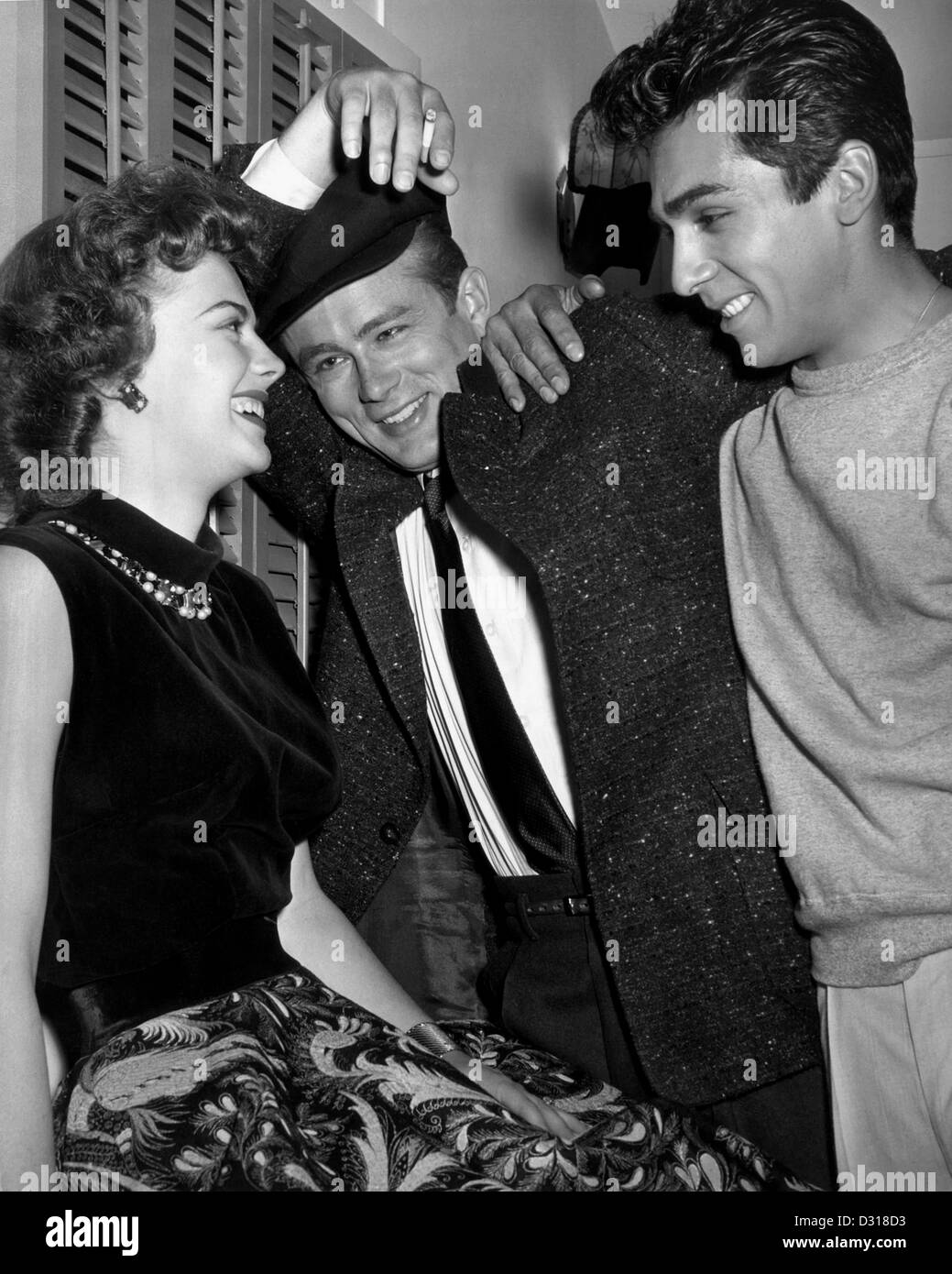 Natalie Wood, James Dean, Sal Mineo Stock Photo