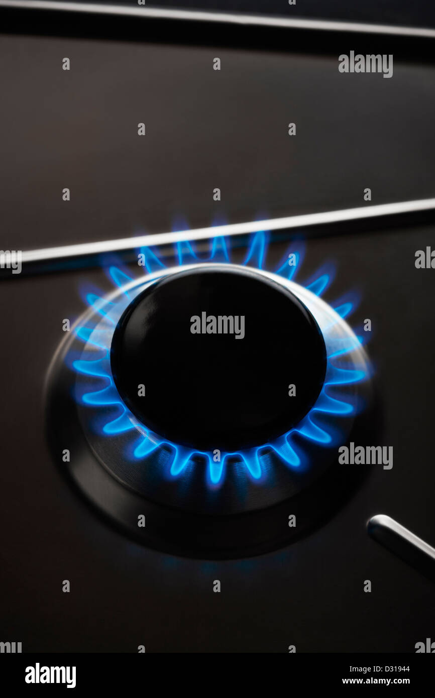 Stainless Steel Gas hob cooker Stock Photo Alamy