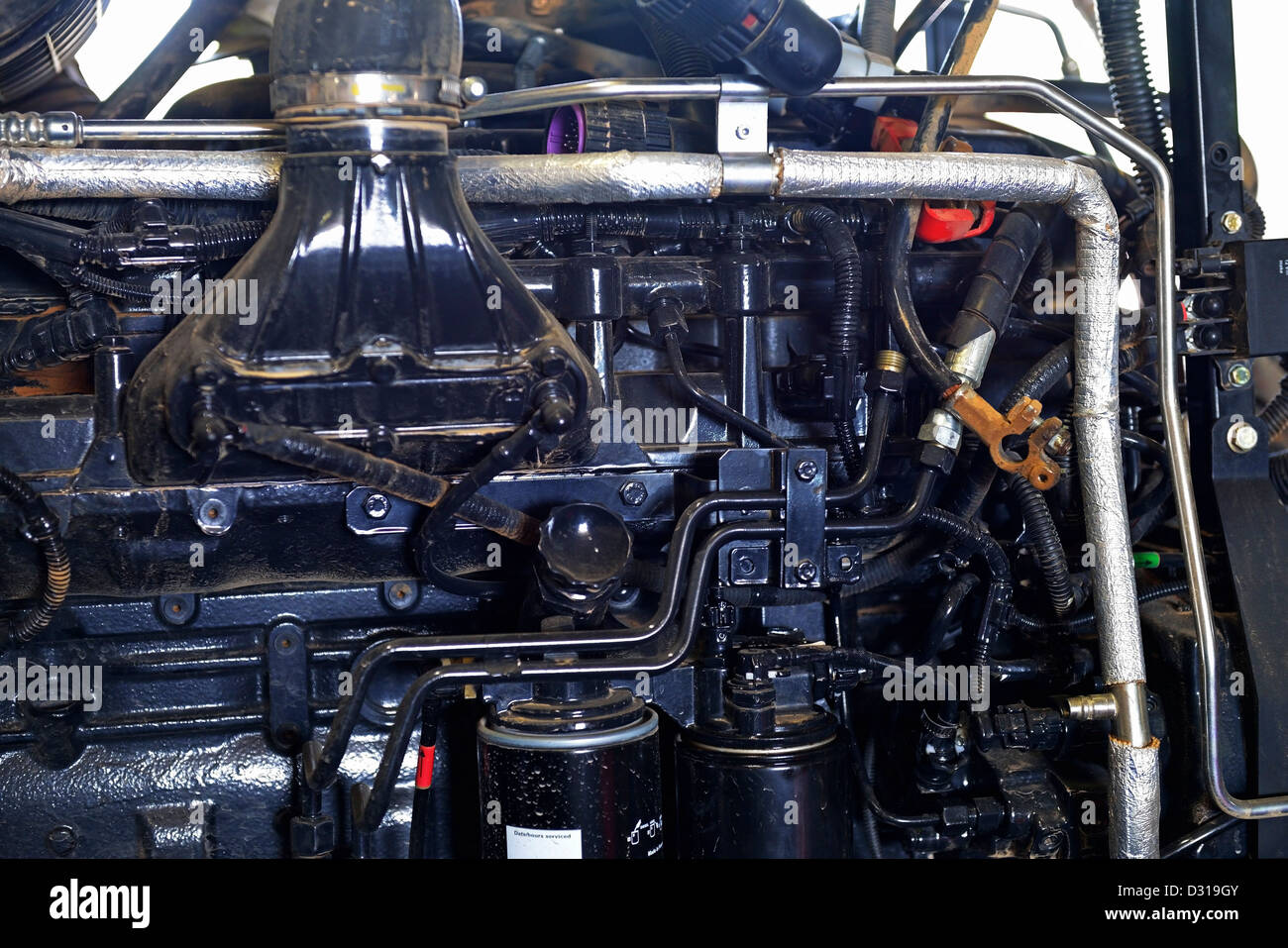 Tractor engine Stock Photo