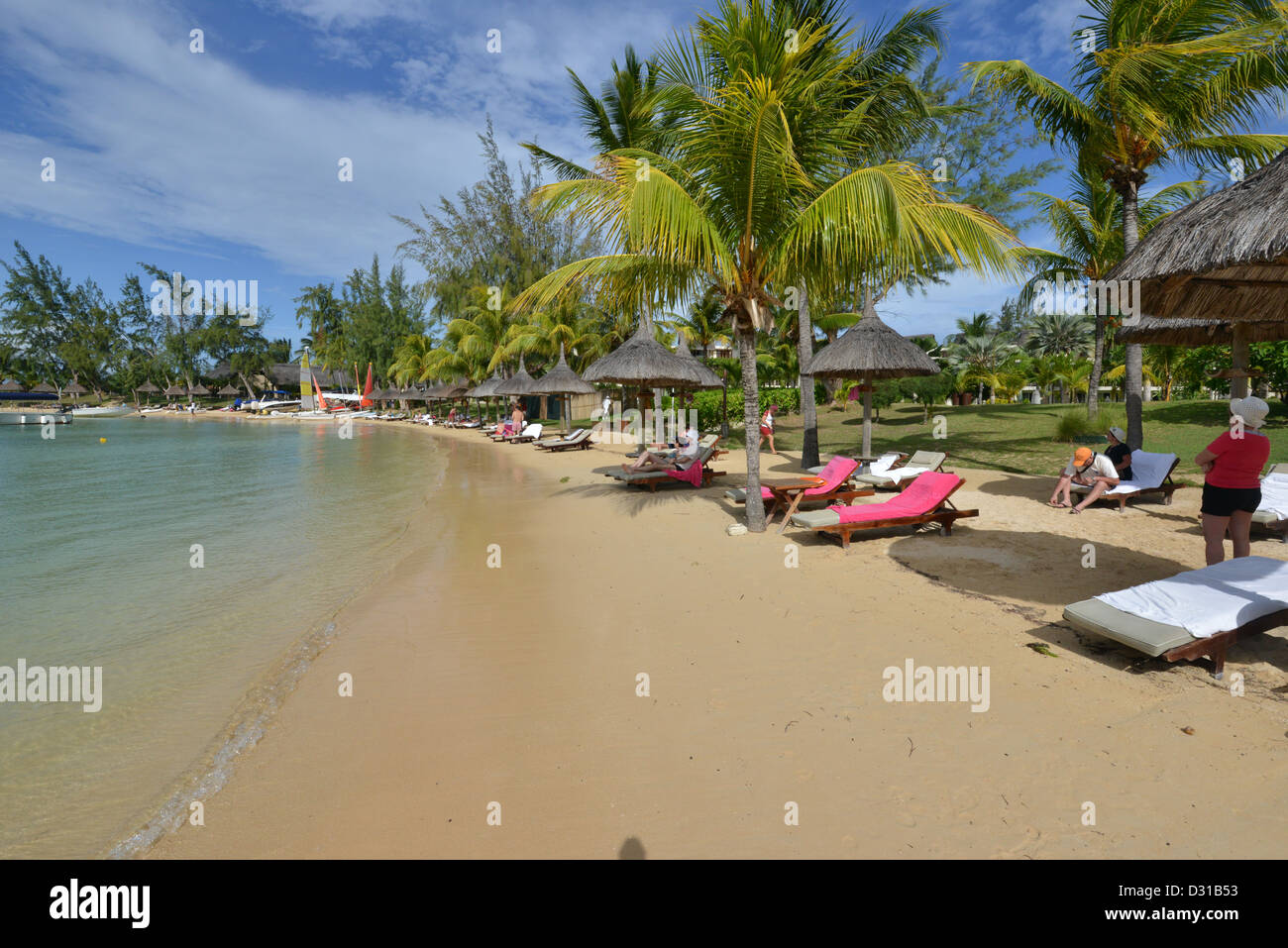 Beach on the island of Mauritius Stock Photo - Alamy