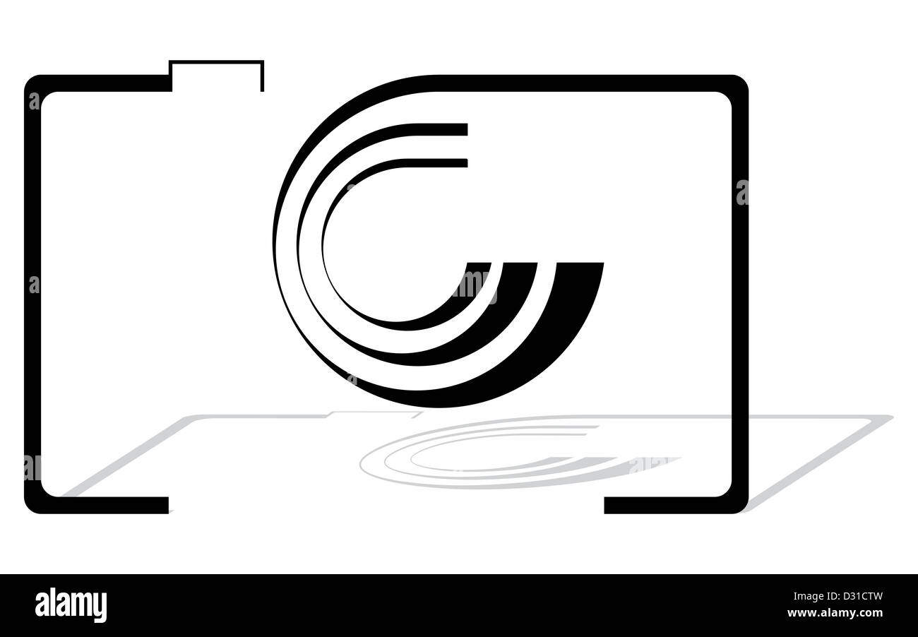 photo camera icon against white background, abstract vector art ...