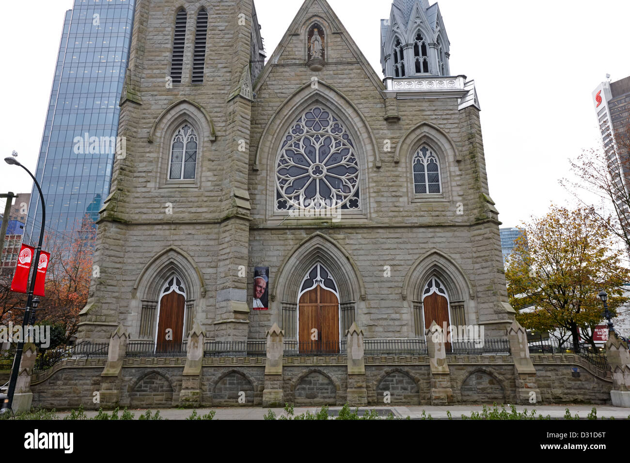 holy rosary cathedral headquarters of the roman catholic archdiocese of Vancouver BC Canada Stock Photo