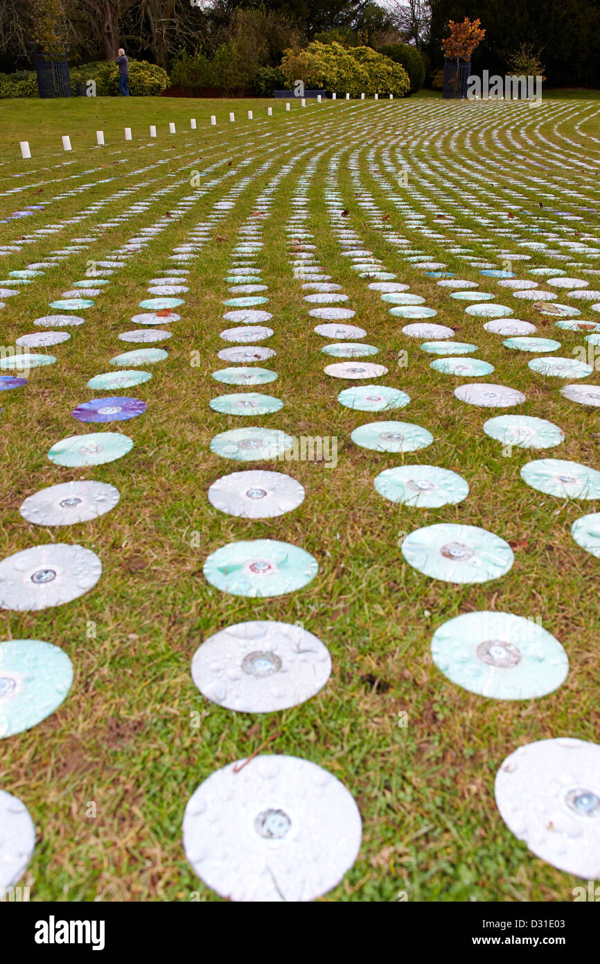 Detail view of Angel of Light by light artist Bruce Munro (not pictured