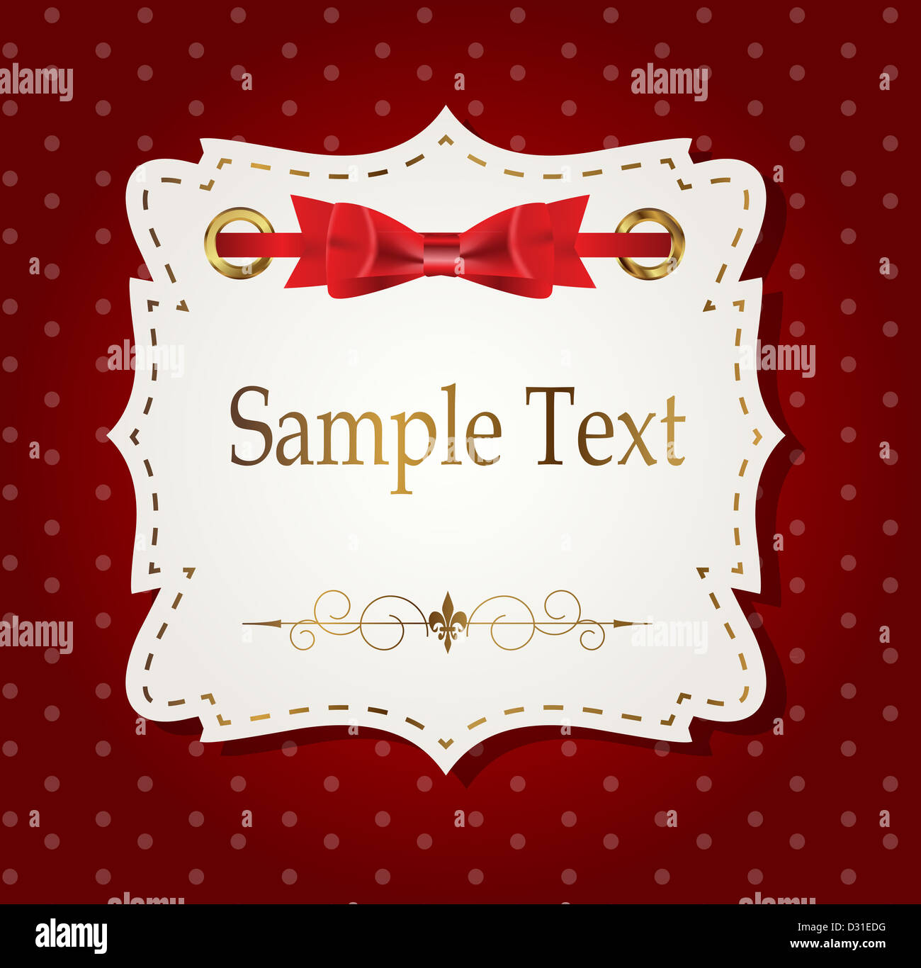 gift card with ribbons, design elements. Vector illustration Stock ...