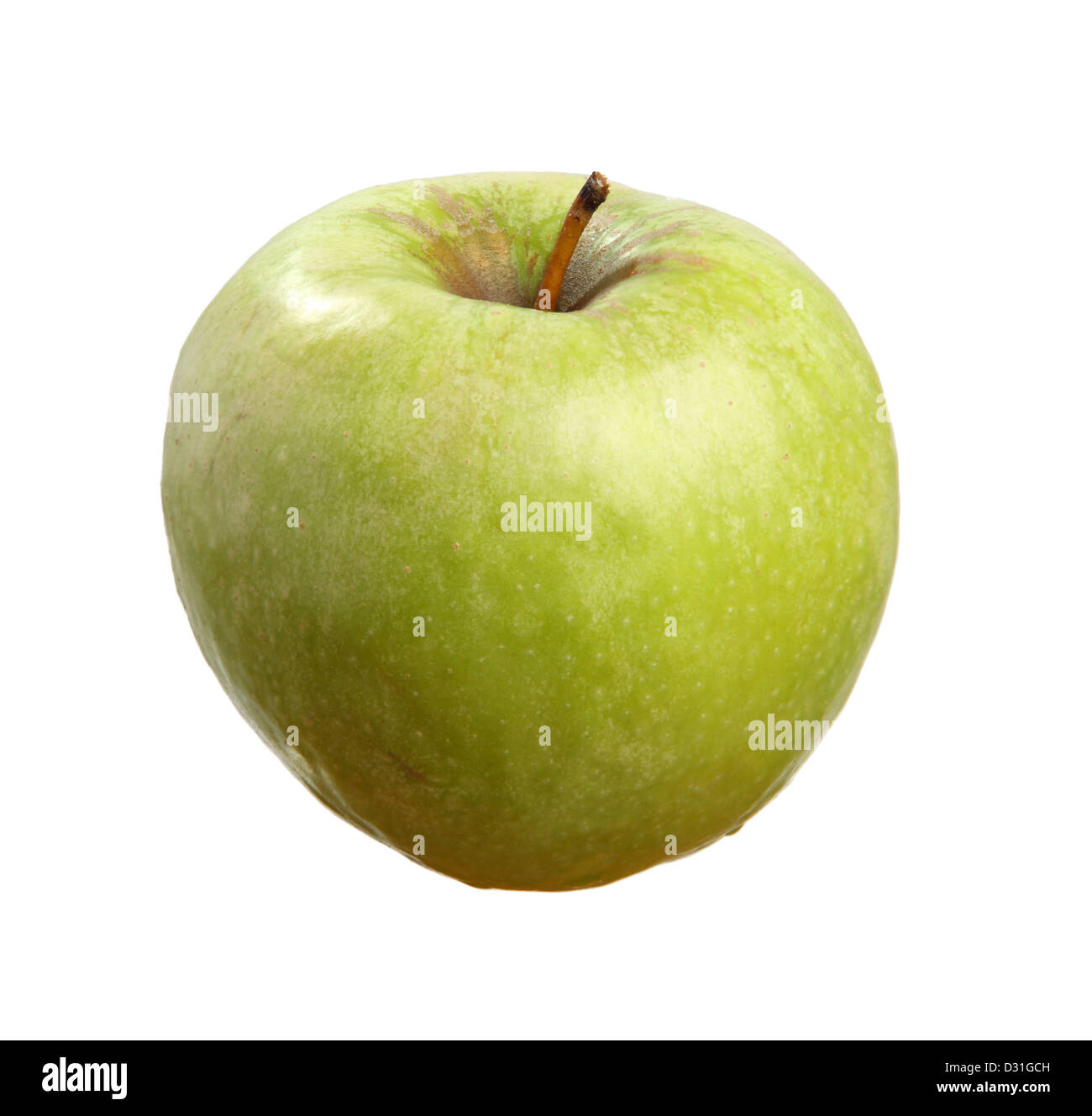 Green apples Isolated on a white background Stock Photo - Alamy