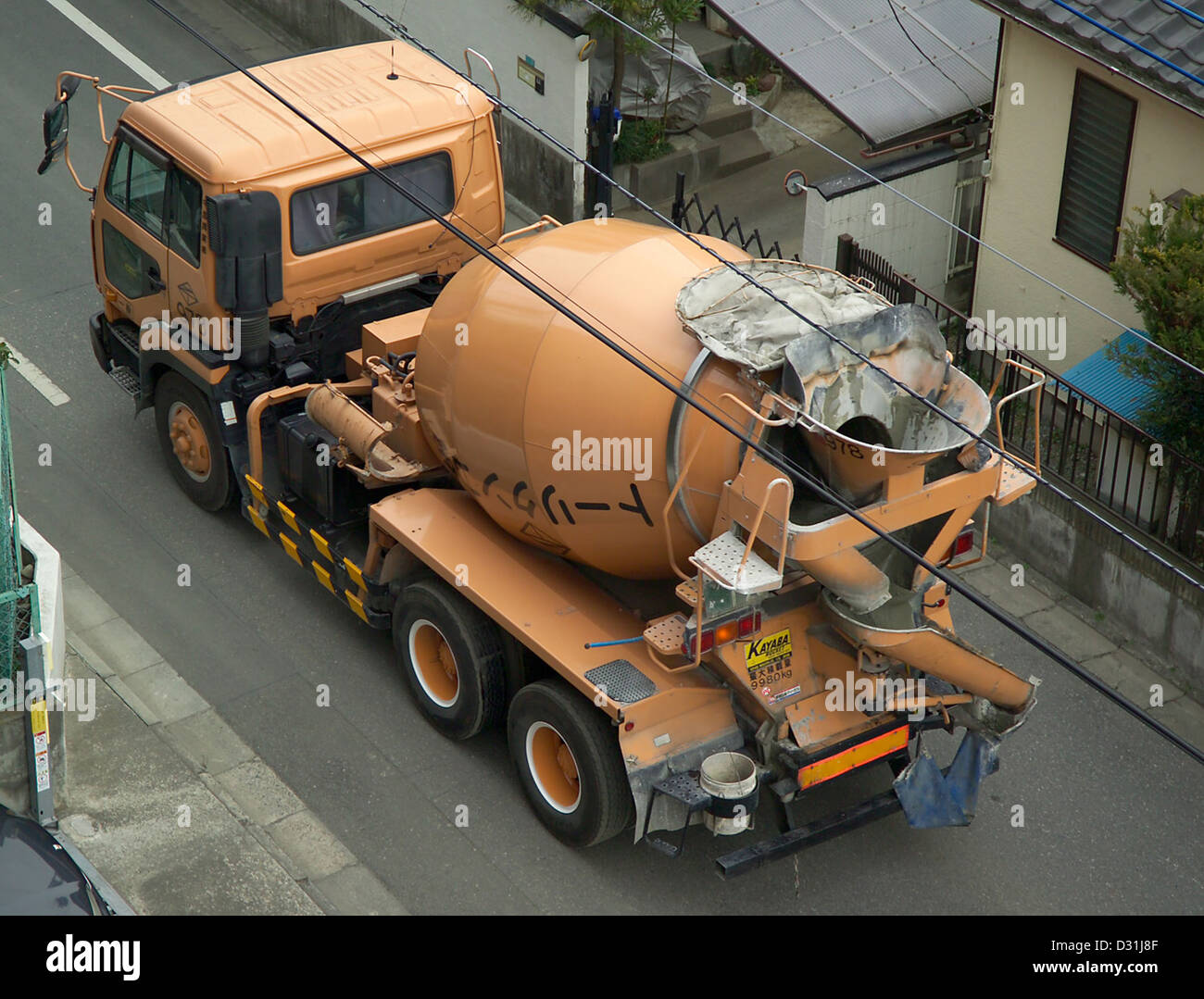Cement mixer trucks delivers concrete in Japan Stock Photo Alamy