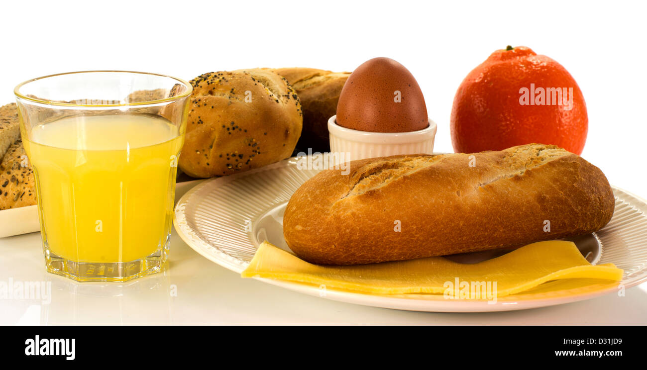 breakfast with egg chesse and beverage Stock Photo - Alamy