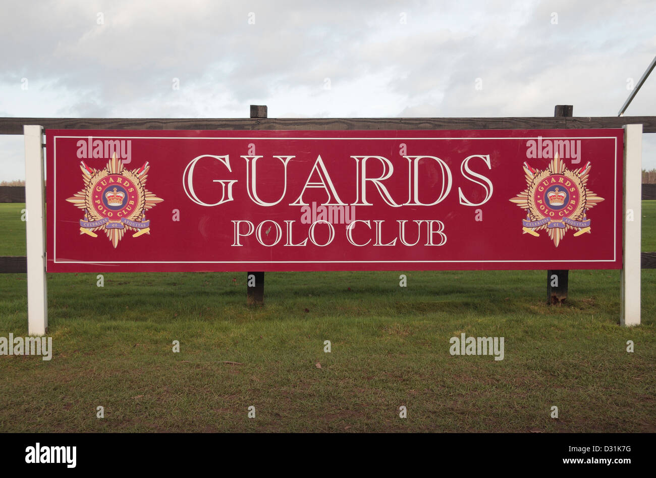 Guards Polo Club" sign, "the most prestigious polo club in the world",  Windsor Great Park, Egham, UK Stock Photo - Alamy