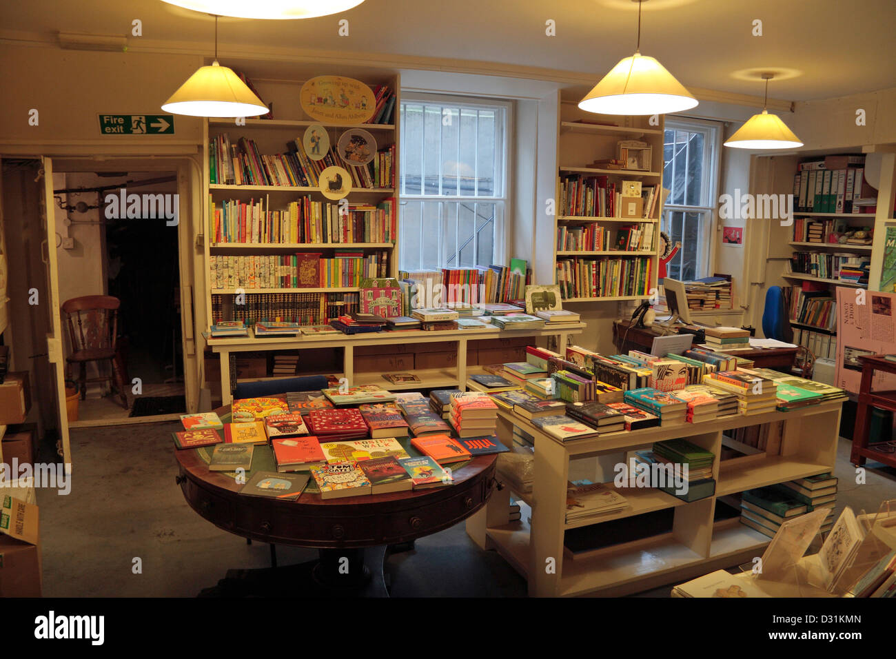 The childrens books section inside G. Heywood Hill Ltd book shop, 10 Curzon Street, London, UK. Stock Photo