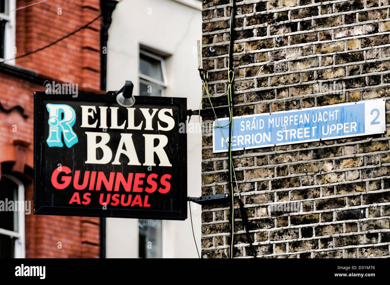 Bar sign in Ireland Stock Photo Alamy
