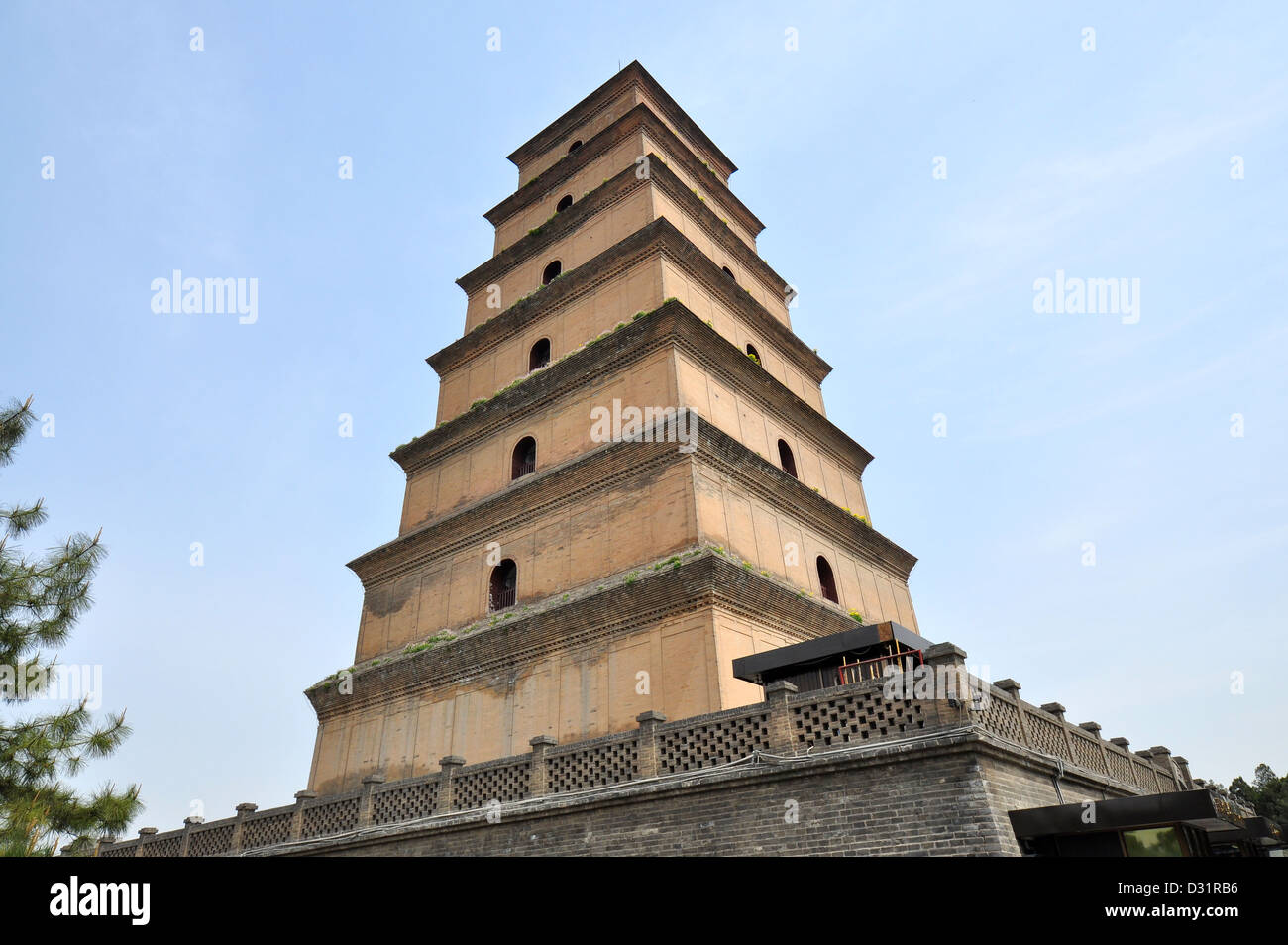 Giant Wild Goose Pagoda - Xian, China Stock Photo