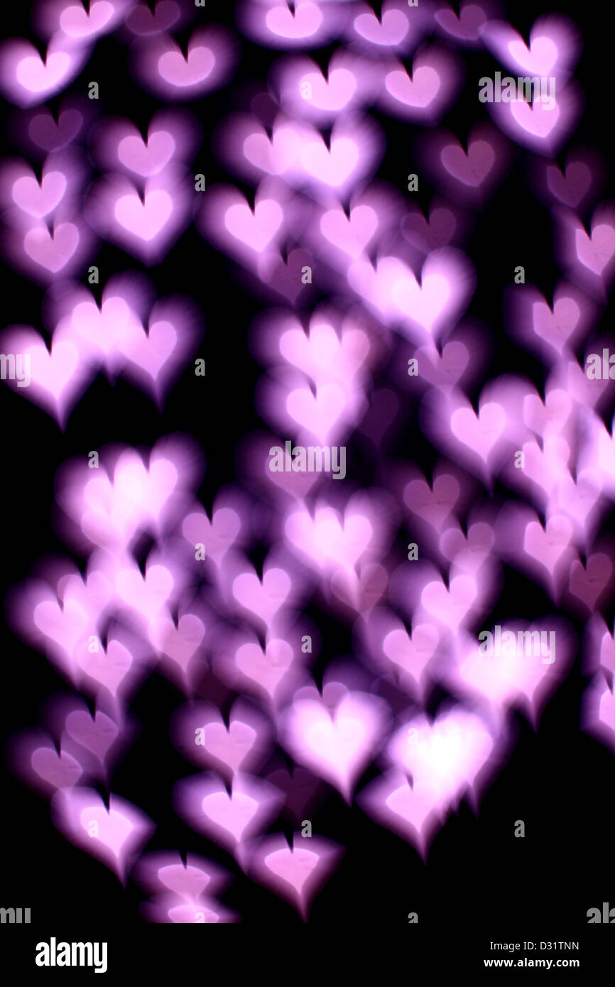 bokeh hearts background abstract macro Stock Photo - Alamy