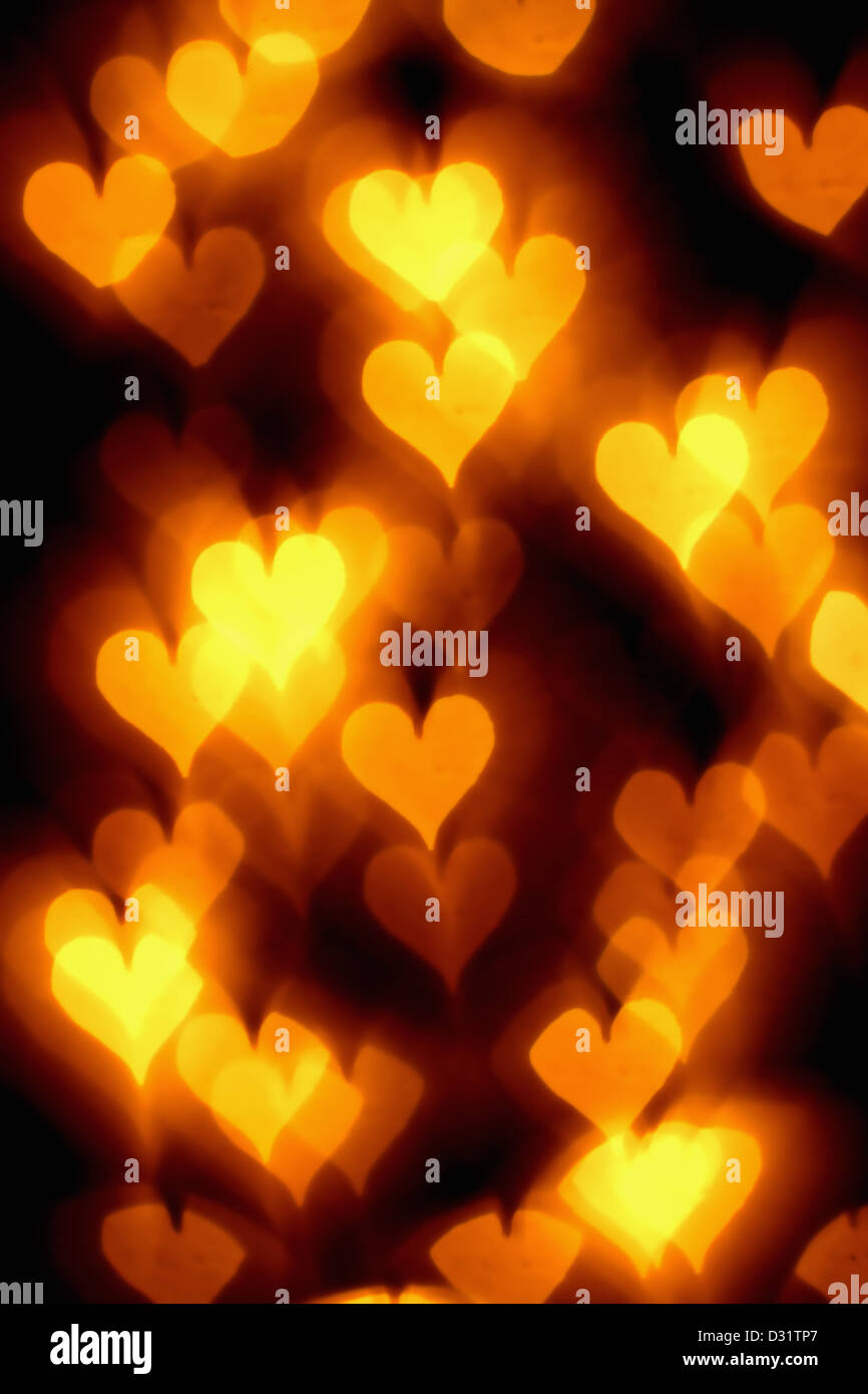 bokeh hearts background abstract macro Stock Photo - Alamy