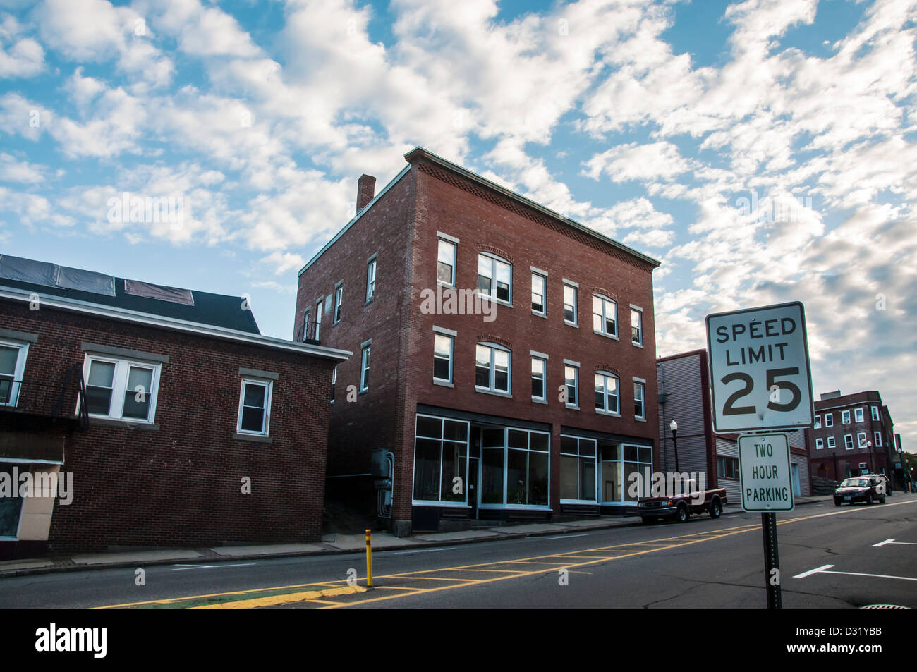 biddeford old textile company, maine, usa Stock Photo - Alamy