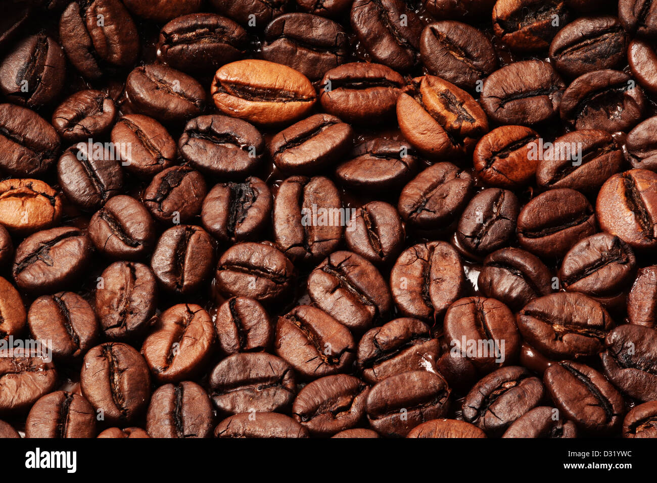 Roasted Coffee beans closeup background Stock Photo - Alamy