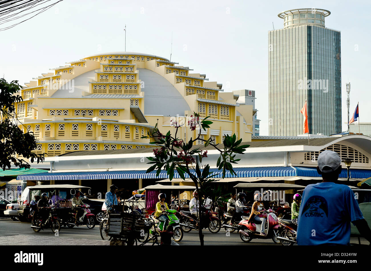 Central Market,Phnom Penh Stock Photo