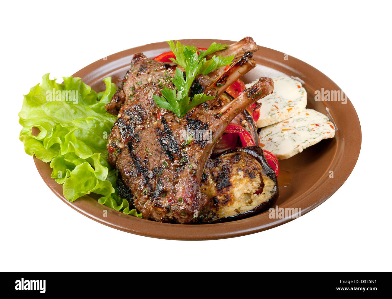 rack of lamb .cooking meat barbecue Stock Photo Alamy
