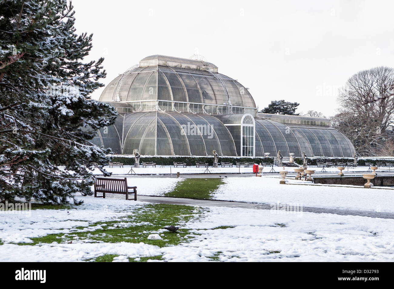 The Palm House Snow Covered Glasshouse At Kew Gardens In Winter The Palm House Snow Covered Glasshouse At Kew Gardens In Winter