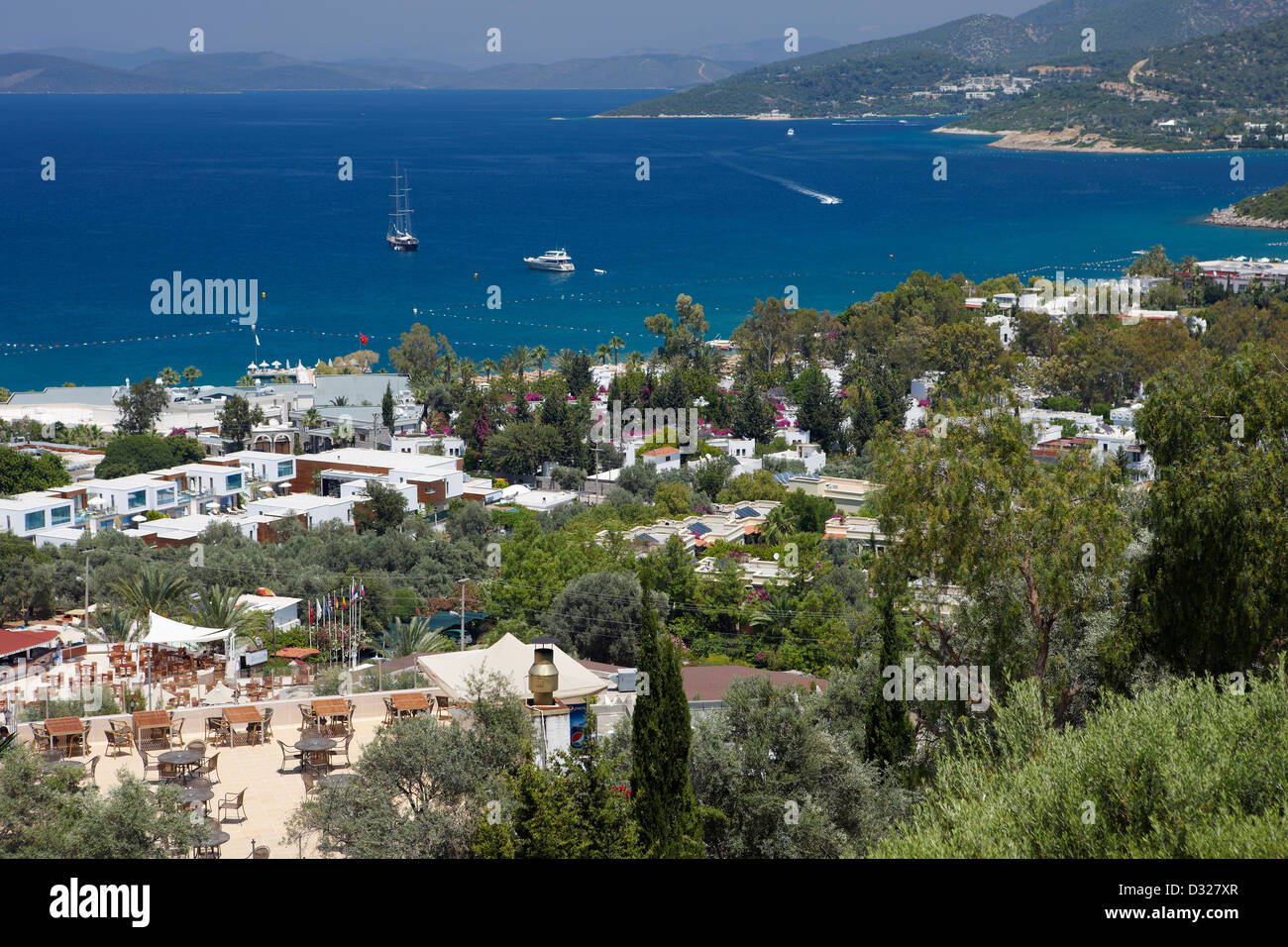 Elevated view of Torba village and bay. Bodrum peninsula, Mugla Province,  Turkey Stock Photo - Alamy