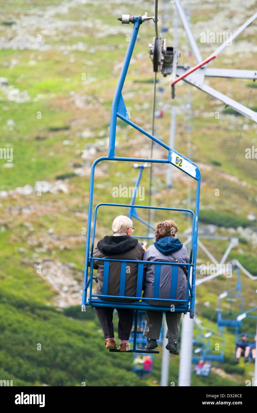 Old woman chair lift hi-res stock photography and images - Alamy