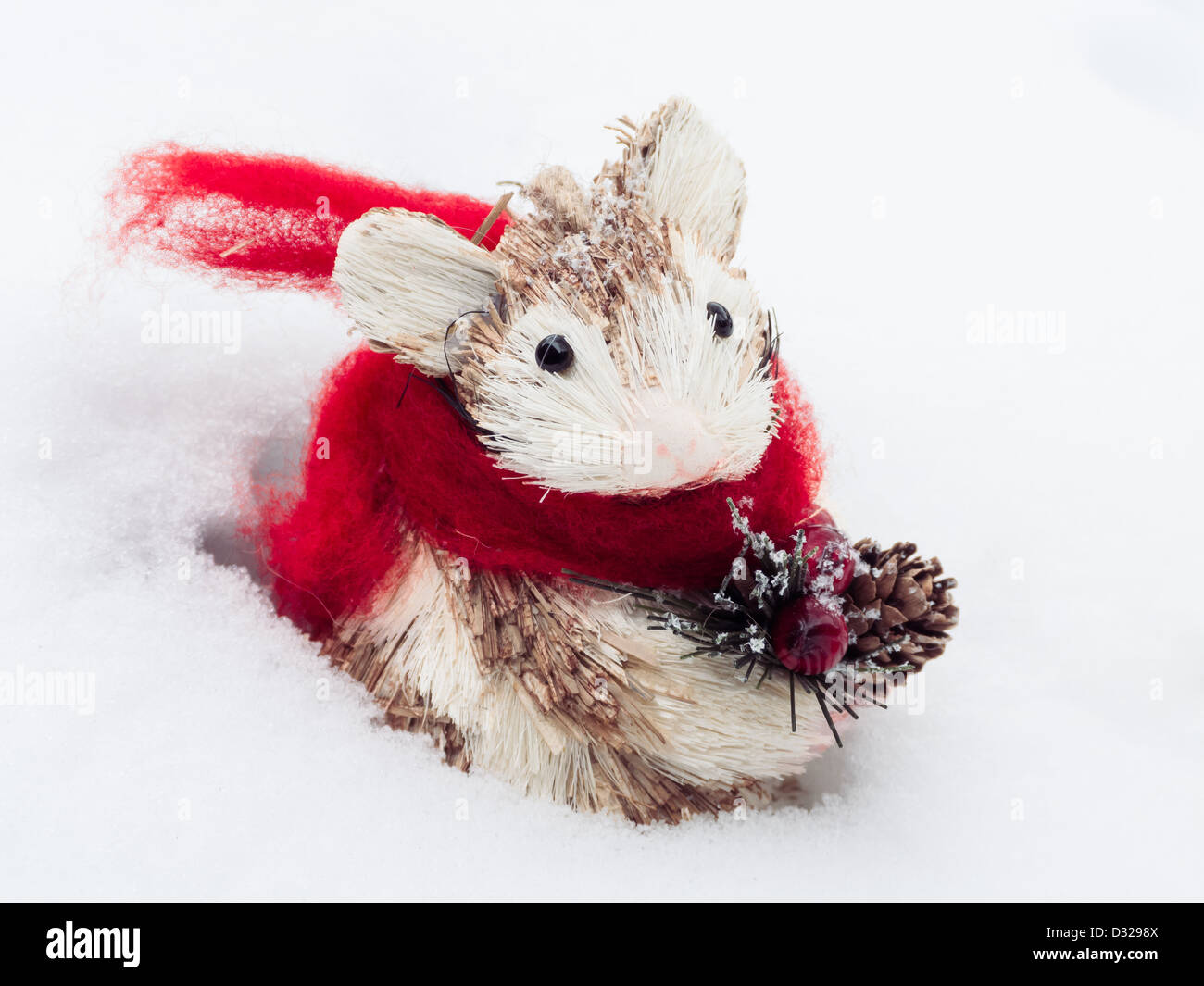 Mouse in Snow Stock Photo